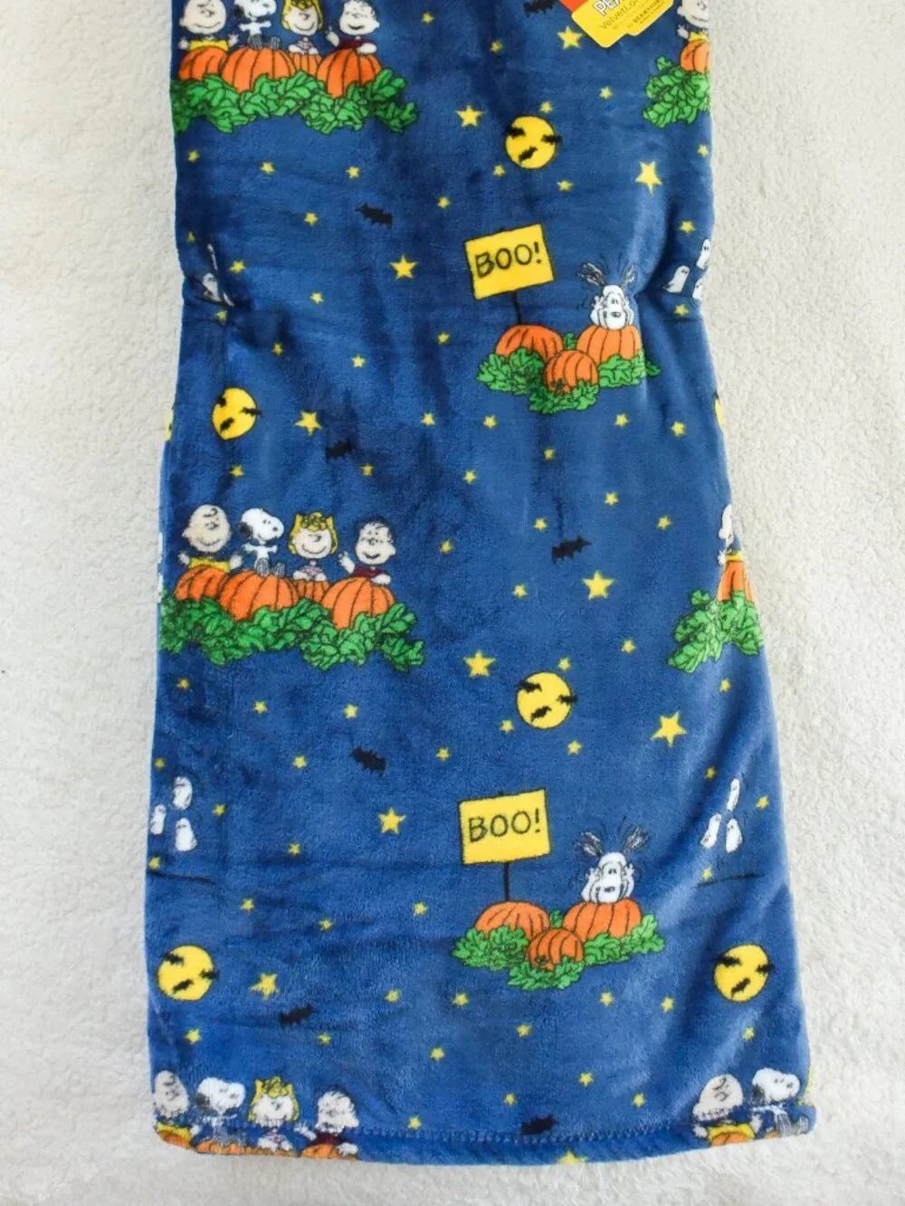 *Peanuts* Snoopy Charlie Brown Halloween Pumpkin Blanket Throw - 60x70 Berkshire